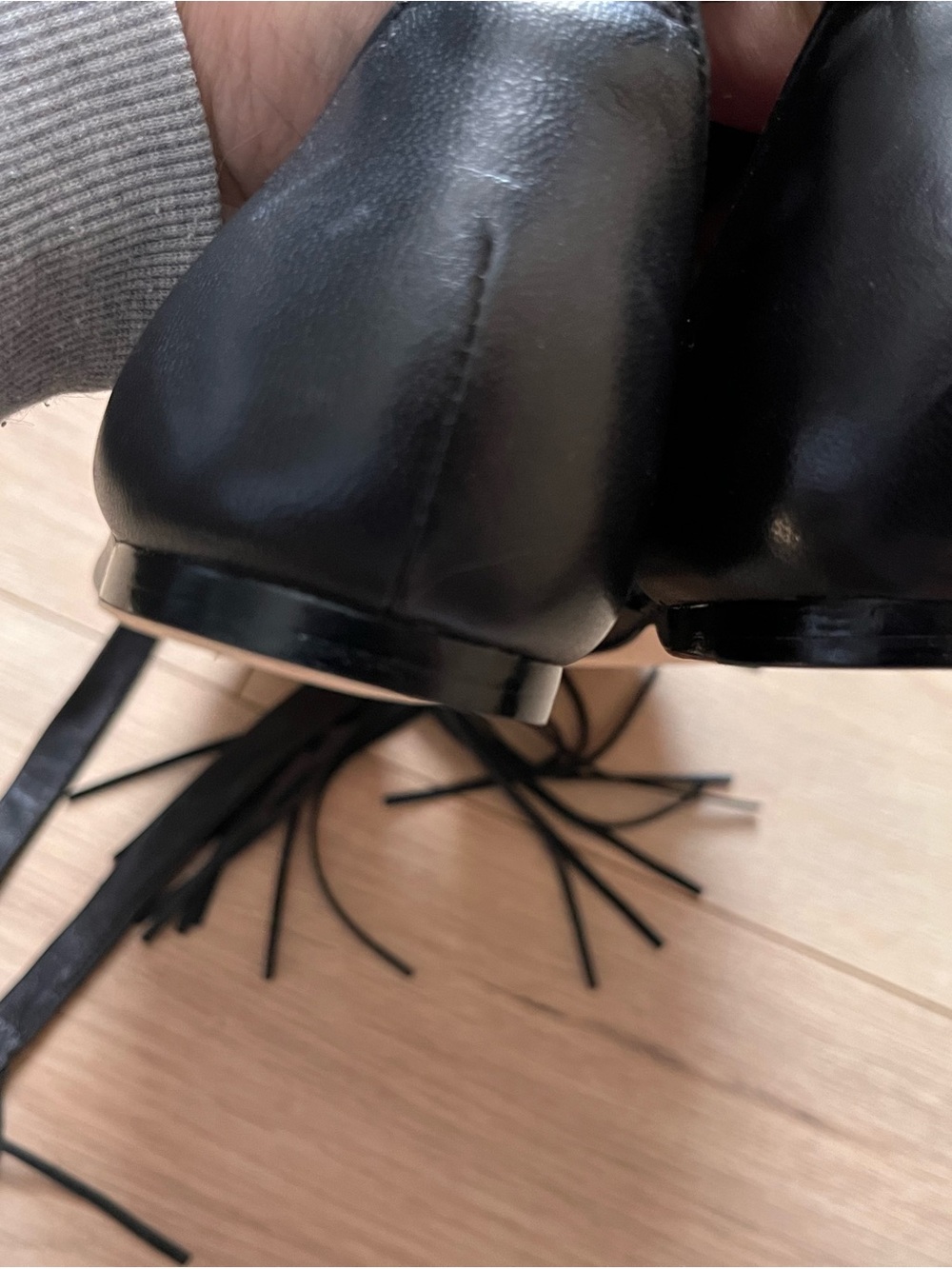 Sigerson Morrison Black Wrap-Around Lace Ballet Flats - Picture 9 of 16